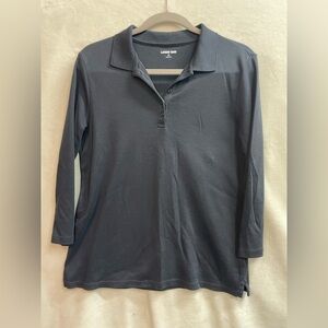 Lands' End Women's black Button Down Shirt